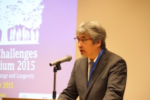 President Juichi Yamagiwa delivers his opening speech