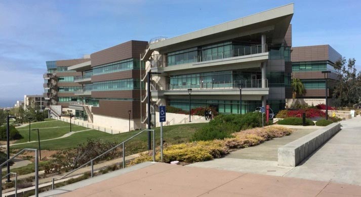 Venue of Cancer & Drug Development Breakout Session on day 2. J.R. Beyster Auditorium, Rady School of Management