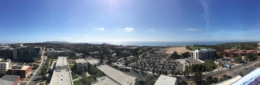 Panoramic Pacific view from Advanced Energy Breakout Session venue on day 2. 15th Floor, Building 1, The West Village